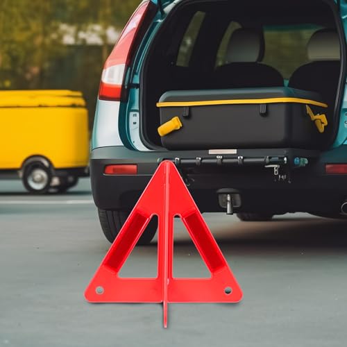 Unomor Foldable Reflective Car Emergency Triangle Safety Sign Road Warning Triangle Reflector for Vehicle Breakdown and Roadside Safety