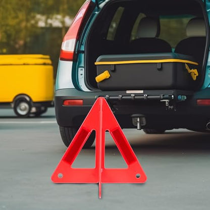 Unomor Foldable Reflective Car Emergency Triangle Safety Sign Road Warning Triangle Reflector for Vehicle Breakdown and Roadside Safety