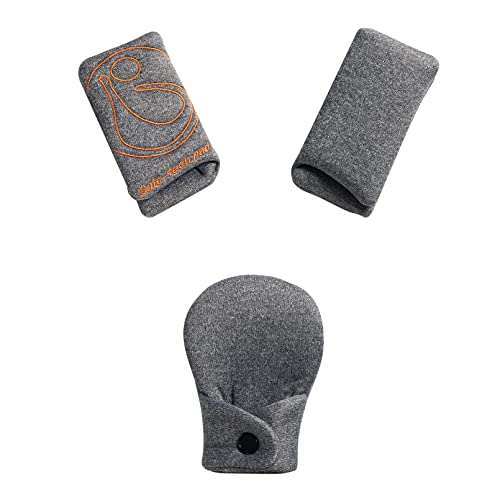 Innokids Car Seat Strap Cover Set for Baby Kids Seat Belt Covers with Crotch Pad Back Anti-Slip Design for Car Seats Pushchair Stroller (Small (4.9”L), Gray) - color: Gray, size: Small (4.9”L)
