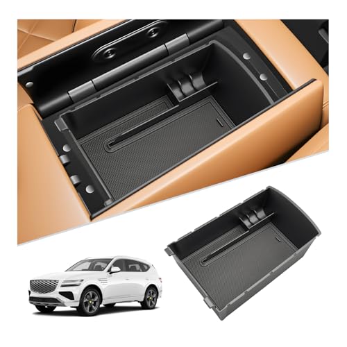 SKTU for 2025 2026 Genesis GV80 Accessories Center Console Organizer for 2025 2026 Genesis GV80 Console Tray 2025 2026 GV80 Middle Console Organizer with Coin Holder - color: for 2025 2026 GV80