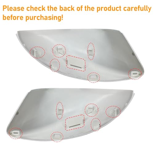 Moonlinks Compatible with Nissan Sentra 2020 2021 2022 2023 2024 Side Mirror Cover Replacement, White Left Driver & Right Passenger Clip-on Mirror Cap for Sentra S/SR/SV/Sense/Advance/Exclusive - color: Pure White-Pair