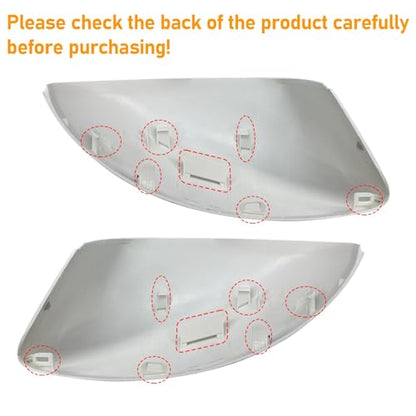 Moonlinks Compatible with Nissan Sentra 2020 2021 2022 2023 2024 Side Mirror Cover Replacement, White Left Driver & Right Passenger Clip-on Mirror Cap for Sentra S/SR/SV/Sense/Advance/Exclusive - color: Pure White-Pair