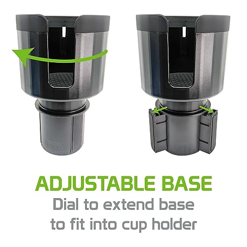 Expandable Car Cup Holder with Adjustable Base for Large Bottles, Compatible for Hydro Flasks 32/40 Ounce