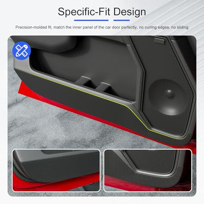 4PCS Car Door Anti Kick Pads Sticker Compatible with 2022-2026 Chevy Silverado GMC Sierra 1500 Crew Cab Car Door Protective Cover Trim Replacement for 2022-2026 Chevy Silverado Accessories