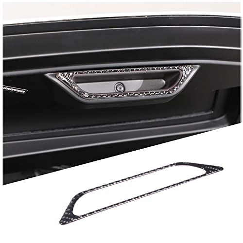 CHEAYAR Soft 3D Real Carbon Fiber Car Engine Compartment Handle Trim Cover Sticker Compatible with Corvette C8 Stingray Z06 Z51 2020 2021 2022 2023 Interior Decoration Accessories (Black) - color: Black
