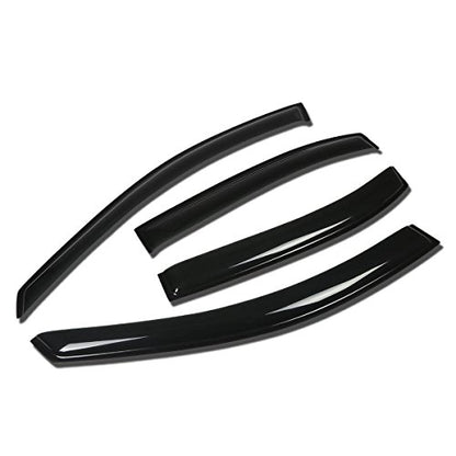 Auto Dynasty Rain Guards Tape on Compatible with 2006-2010 Sonata NF 4DR Window Vent Visor Deflector - size: 06-10 Sonata 4-Door