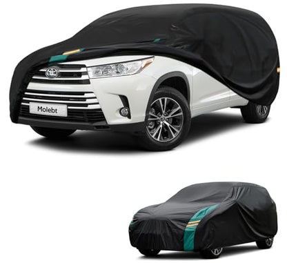 SUV Car Covers Waterproof All Weather, Universal Fit for BMW X5, Toyota Highlander, Ford Explorer, Jeep Grand Cherokee, Honda Pilot, etc. Rain Winter Sun Protection. (Length: 191"-201") - size: 2 Fit SUV-Length (191" To 201")