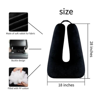 FHSGGP Travel Pillow Car Pillow Kid Car Sleeping The Sleeping Aid for Adults and Kids on Road Trips Kids Travel Pillow Black - color: A-black