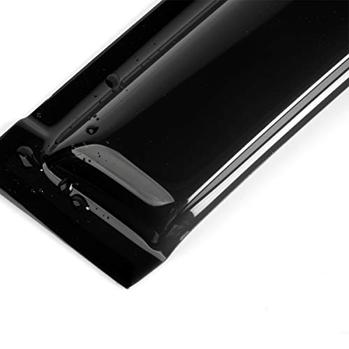 2pcs Original Shatterproof Rainproof in Channel Style Sun Rain Guard Durable Side Window Wind Deflectors Dark Smoke Nice Looking Vent Window Visors Compatible with Ford 1993-2011 Ranger 92083 - size: for 1993-2011 Ranger 2pcs
