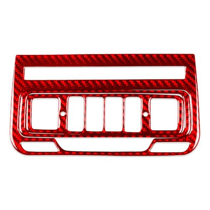 Real Red Carbon Fiber Car Front Row Roof Reading Light Control Panel Sticker Auto Interior Trim Compatible with Ford Explorer(U625) XLT/Limited/ST/Platinum/Platinum Hybrid 2020 2021 2022 2023 - color: Front Reading Light Panel