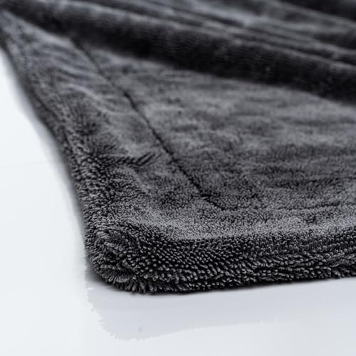 Pittstop Drying Microfiber Towel Large 24x35 Inch 1400 GSM, Edgeless Scratch-Free, Twisted Loop, Super Absorbent, Professional Grade Material, Heavy-Duty, Soft Durable, Car Drying Towel,