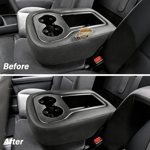Armrest Console Jump Leather Seat Cover Compatible with Chevy Silverado GMC Yukon Sierra 2007 2008 2009 2010 2011 2012 2013 2014 (Leather Part Only) Leather Center Console Cover - color: Armrest Console Jump Cover