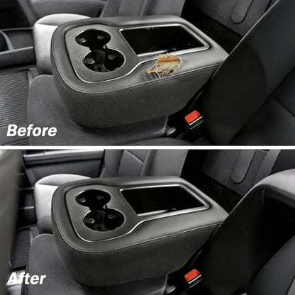 Armrest Console Jump Leather Seat Cover Compatible with Chevy Silverado GMC Yukon Sierra 2007 2008 2009 2010 2011 2012 2013 2014 (Leather Part Only) Leather Center Console Cover - color: Armrest Console Jump Cover