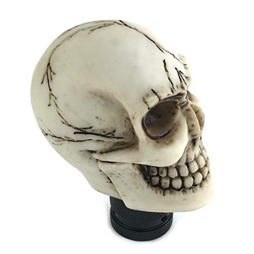 Arenbel Car Gear Lever Grip Knobs Skull Head Racing Shift Stick Manual Shifter Handle Fit Most Auto Manual Vehicles, Beige - color: Dark Blue
