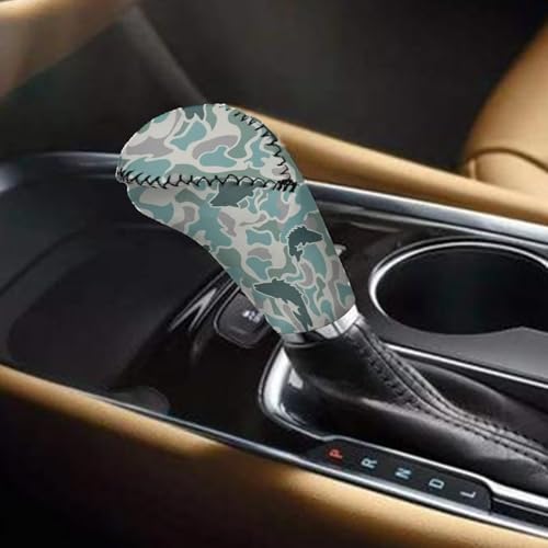 Handbrake and Gear Shift Knob Cover 2 Piece Automobile Hand Brake Cover Car Interior Accessories - color: Fish Camo Print