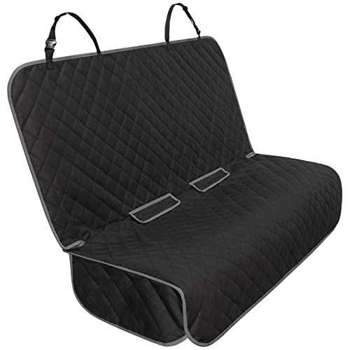 VIEWPETS Bench Car Seat Cover Protector - Waterproof, Heavy-Duty and Nonslip Pet Car Seat Cover for Dogs with Universal Size Fits for Vehicles, Trucks & SUVs - color: BLACK GREY, size: 49" L × 56" W