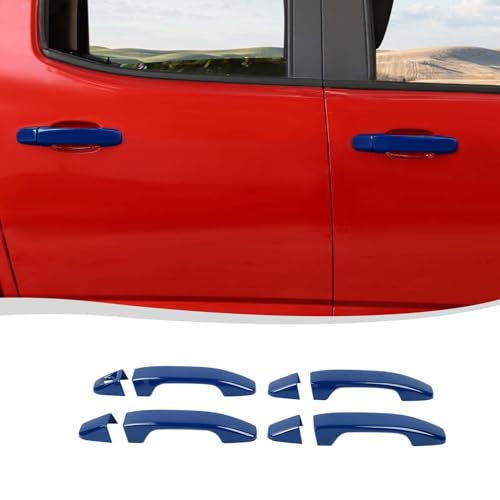 Voodonala for Chevy Colorado 2014-2022 Car Door Outside Grab Handle Cover Compatible with Chevrolet Colorado GMC Canyon 2014-2022(4Pcs,Blue) - color: Blue