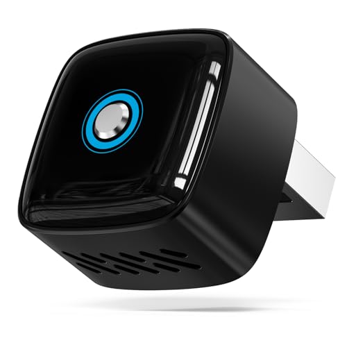 Mini Wireless CarPlay Adapter for iPhone/Android Auto, 2-in-1 Wired to Wireless Car Dongle, One-Click Switch, 5s Auto Reconnect, 5.8GHz WiFi+Bluetooth5.4, Compatible with iOS10+/Android10+，Black