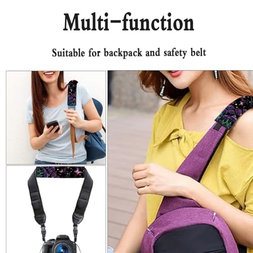 UNICEU Mushroom Butterfly Print Auto Seat Belt Cover Shoulder Pad for Most Vehicle SUV Truck 2Piece Set Car Accessory for Women - color: Mushroom Butterfly