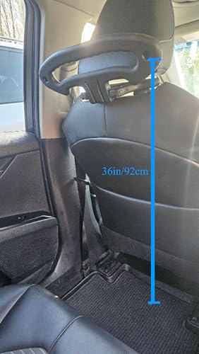 3 in 1 Car Headrest Coat Hanger - Black - color: Black