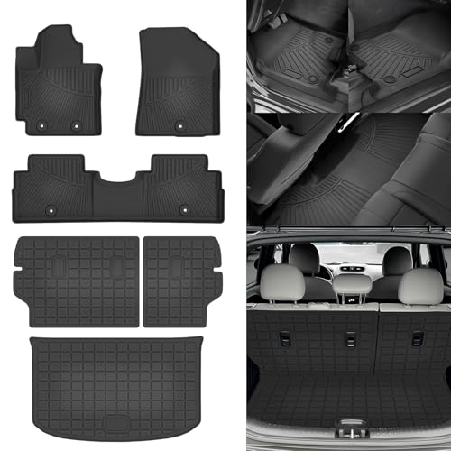 Soul Floor Mats - Car Mats for KIA Soul 2014-2019 (Not fit Hybrid), All Weather Floor Mats and Cargo Liner for Soul Accessories, Heavy Duty Rubber Mats, Car Accessories - size: 3)Kia Soul【14-19】Full set