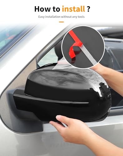 Black Fully Mirror Caps Covers Compatible with 2007-2014 Chevy Silverado GMC Sierra Avalanche Tahoe Suburban Yukon Escalade ESV Side View Door Mirror Cover Caps (Left Right) - color: Fully Caps Black