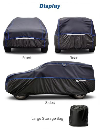 JOYTUTUS Hail Protector Car Cover for SUV (192-201 inch), Thick EVA Padded Anti-Hail Cover, Waterproof All Weather Hail Protection Car Cover - size: SUV (192-201 inch)