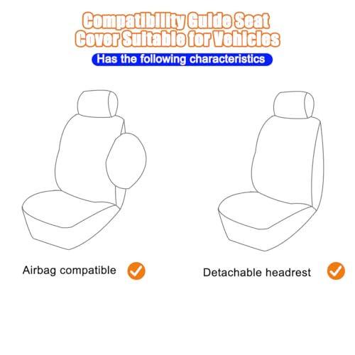 Mandark 4PCS Car Seat Cover, PU Leather Vehicle Seat Protector Full Sets, Waterproof Automotive Front Seats and Rear Bench Protection Guard Accessories, Universal for SUV, Truck, RV (Gray) - color: Gray