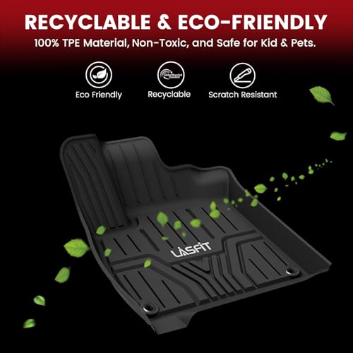 LASFIT Floor Mats for Honda Civic 2022-2025 2026 Sedan Hatchback Si (Include Sport), with&w/o USB Port | for Acura Integra 2023-2026, All Weather Car Floor Liners, 1st & 2nd Row, Black - style: 1）For Honda Civic | 2022-2026 | 1st & 2nd Row (Rear Seats Wit