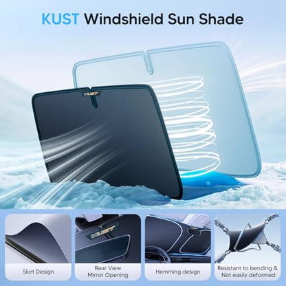 KUST Windshield Sun Shade for Mazda 3 2014 2015 2016 2017 2018 Mazda3 Accessories Hatchback/Sedan Custom Fit Sunshade Foldable Sun Visor Protector Blocks UV Rays Keep Your Car Cooler - size: FOR | Mazda 3 2014-2018