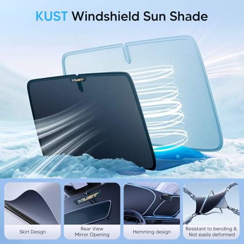 KUST Windshield Sun Shade for Toyota RAV4 2006 2007 2008 2009 2010 2011 2012 Accessories Custom Fit Sunshade Foldable Window Sun Protector Block UV Rays Keep Car Cooler - size: FOR | Toyota RAV4 2006-2012