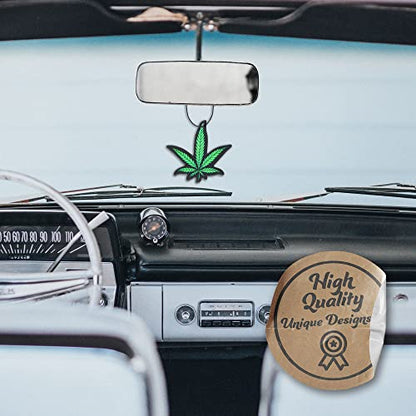 Funny Naughty Unique Car Air Fresheners Scented With Premium Oils By Fresh Fresheners (Weed Leaf) - color: Weed Leaf