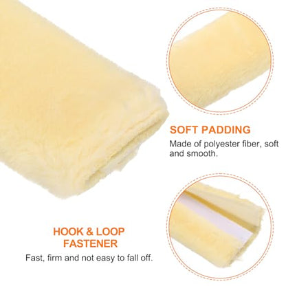 HARFINGTON 2pcs Car Seat Belt Pad Soft Fiber Seatbelt Shoulder Strap Covers Comfortable Driving Cushion Universal Car Accessories for Car, Beige - color: Beige