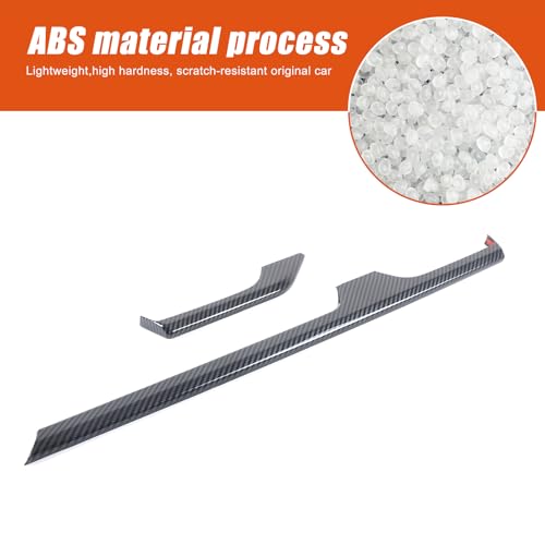 Car Center Console Trim Strips Compatible with Toyota Grand Highlander 2024 2025 2026,ABS Center Console Dashboard Panel Cover Strips Interior Decoration Accessories 2PCS (Carbon Fiber Pattern)