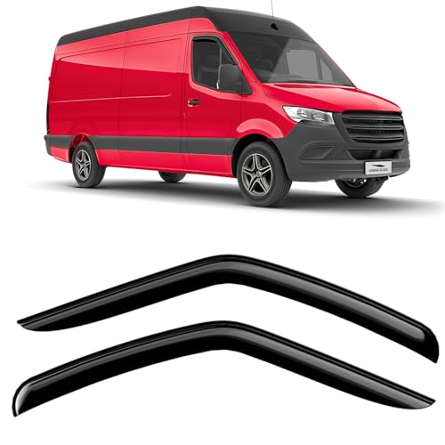 Voron Glass Tape-on Extra Durable Rain Guards for Mercedes-Benz Sprinter 2019-2026, Window Deflectors, Vent Window Visors, 2 Pieces - 100836 - color: For Sprinter 19-26