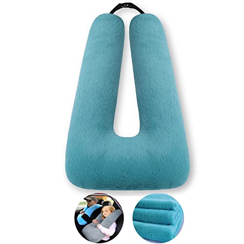 FHSGGP Travel Pillow Car Pillow Kid Car Sleeping The Sleeping Aid for Adults and Kids on Road Trips Kids Travel Pillow Emerald Green - color: A-emerald Green