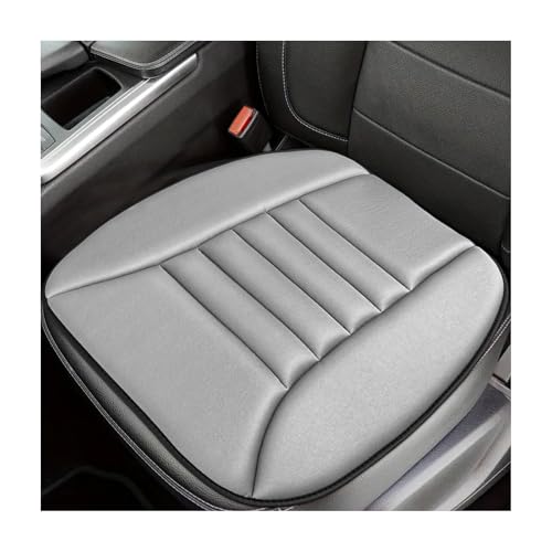 Sun Walker Car Seat Cushion, 1.2" Thick Memory Foam Auto Seat Protector Pressure Relief Pad, Nonslip Bottom Mat Comfort Driving Seats Cover for Truck SUV Sedan, Car Accessories (Gray) - color: Gray