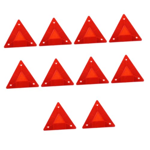 BESTOYARD Triangle Reflector Warning Sign 10-Pack Portable Car Safety Reflectors Emergency Reflective Warning for Trucks and Vehicles