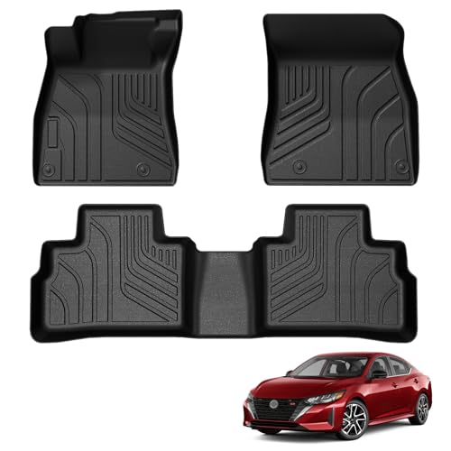 Floor Mats for 2025 2020-2024 Nissan Sentra, TPE All Weather Durable Floor Liners for Nissan Sentra Accessories - size: 2020-2025 | For Nissan Sentra
