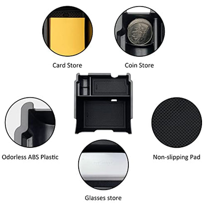 JOJOMARK Compatible with Subaru Impreza 2017-22 2023 and Crosstrek 2018 2019 2020 2021 2022 2023 Accessories Center Console Tray Organizer, Armrest Secondary Storage Box - color: 2018+BLACK