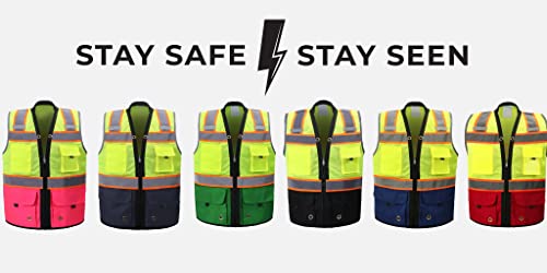 Shine Bright Safety Vest - High Visibility with Reflective Straps and Pockets – Premium, Soft, Durable, and Breathable - color: Black, size: Small