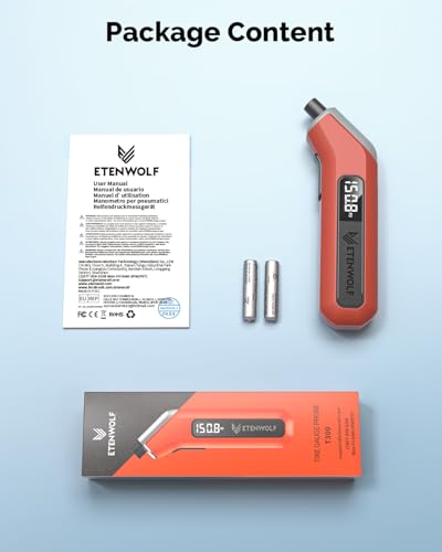 ETENWOLF Digital Tire Pressure Gauge 2 Pack, Industrial Tire Gauge 3-200 PSI, Calibrated to ANSI B40.7 Grade 2A(Plus-Minus 0.5%), Air Pressure Gauge with Replaceable AAA Batteries (Dark Cyan) - color: dark cyan