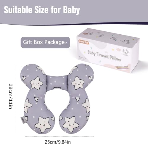KAKIBLIN Baby Neck Pillow,Upgraded Baby Support Pillow, Head Pillow,Travel Pillow for Car Seat, Stroller, Pushchair,Travel (Star) - color: Star