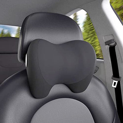 Super Cozy Car Headrest Pillow, 100% Memory Foam Car Neck Pillow with Adjustable Strap & Breathable Removable Cover, Ergonomic Design - Travel Pillow Car Pillow for Neck/Back Pain Relief(Black, 1PC) - color: Pack of 1/Black/Super Cozy