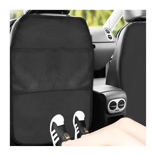 Kick Mat Back Seat Protector, Waterproof Car Backseat Protective Kick Mat with 2 Mesh Pockets, Large Vehicle Seat Back Kick Mat Organizer for Kids, Car Accessories - color: 1 PC