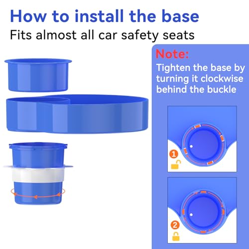 [2 Packs] Kids Car Seat Tray, Travel Tray with Cup Holder for Toddler Baby, Kids Car Seat Food Snack Organizer for Road Trip, Stroller snack, travel must haves - Blue - color: Blue-2 Packs