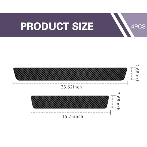 4 PCS Car Trunk Edge Protector Strips, Self-Adhesive Rubber Trunk Edge Guards, Scratch-Resistant Cut-to-Fit Tailgate Sill Protector, Universal for Most Cars, SUVs & Trucks