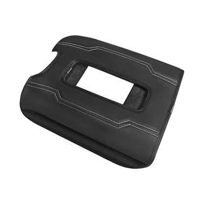 Muslogy Center Console Armrest Cover Fit for Chevy Silverado & GMC Sierra 1500 2500 3500 2014-2018 Accessories, Comfort Armrest Pad Console Lid Cushion Vegan Leather Regular Thick(Bucket Seat ONLY) - size: 1) 14-18 |Silverado & Sierra| Bucket Seat, Regula