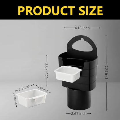 French Fry Holder and Sauce Holder Set for Car – Multifunctional Car Storage Organizer, Fun White Elephant Gift for Adults Stocking Stuffer for Men and Women