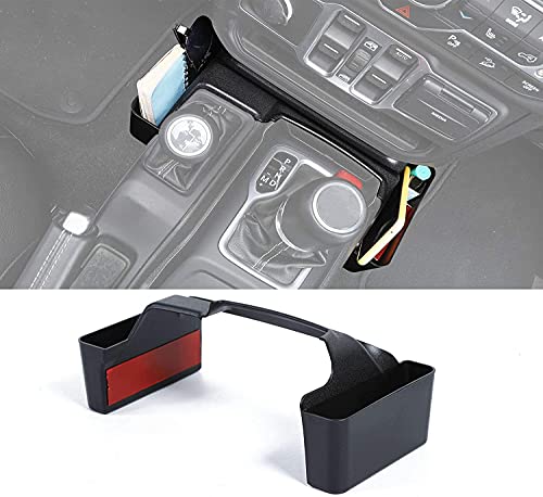 JWWY Gear Tray Organizer for 2018–2026+ for Jeep Wrangler JL JLU & for Gladiator JT 4xe, Gear Shift Storage Box Center Console Compartment Organizer, Interior Accessories, Black (Patent Design) - color: OEM Texture
